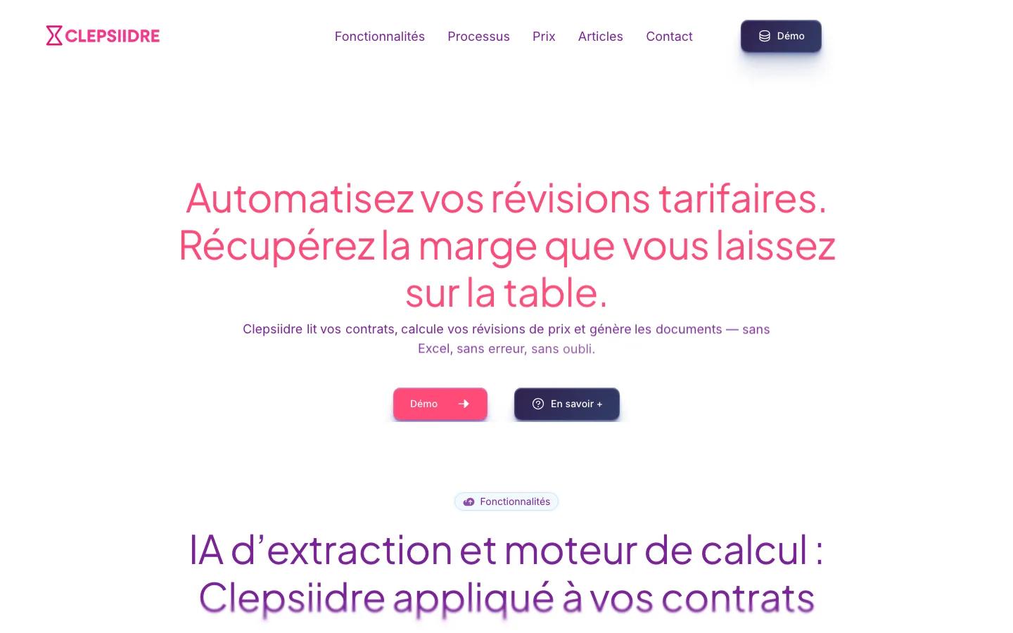 Clepsiidre — extraction des clauses de révision par IA et calcul des indices contractuels